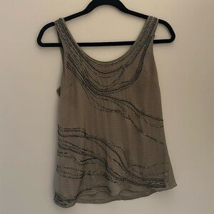 Metallic Beaded SILK blouse!